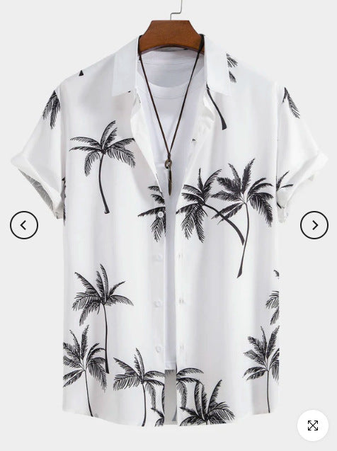 Camisa Estampada Artística para Hombre - Manga Corta - Image 19