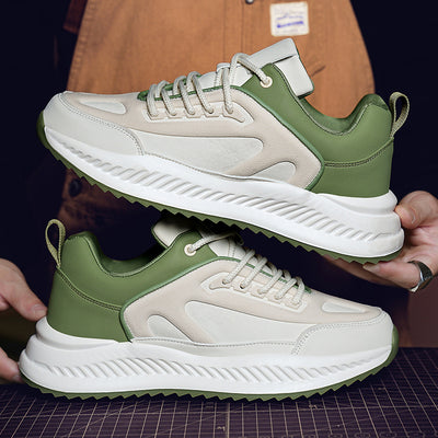 Tenis Deportivos de Plataforma Ligeros con Suela Suave - Cuero Casual para Hombre - Image 7