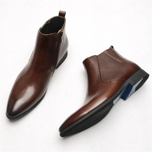 Zapatos de Cuero Marrón para Negocios - Elegancia Profesional para Hombre