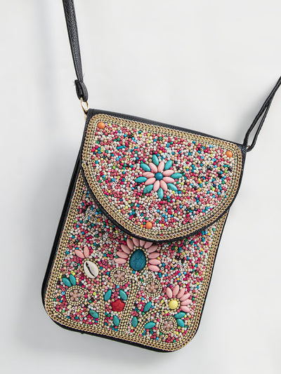 Bolsa Bohemia para Celular con Cuentas y Concha Marina - Image 20