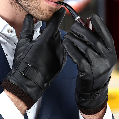 Guantes de Ciclismo Impermeables de Piel de Oveja Lavada con Pantalla Táctil - Image 5