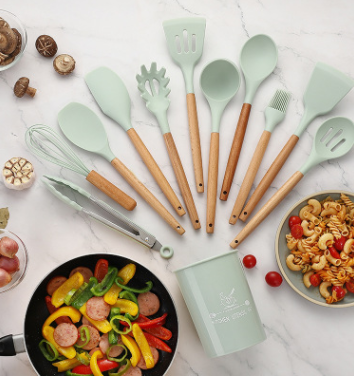 Set de Utensilios de Cocina en Silicona Resistente al Calor - Antiadherente y Duradero - Image 12