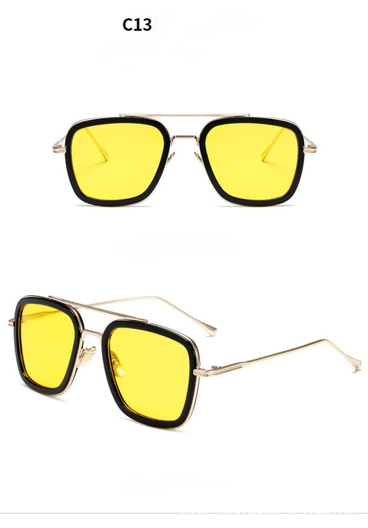 Gafas de Sol Cuadradas Metal para Hombre - Estilo Moderno Iron - Image 8