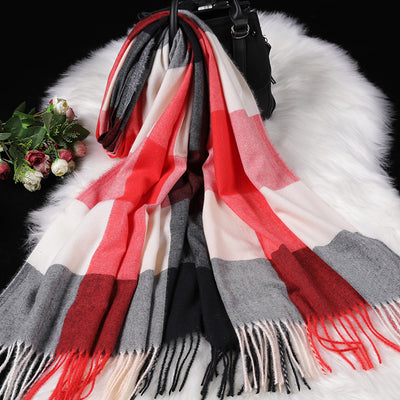 Bufanda de Cachemira Cuadros Británica Doble Faz para Mujer 200x70cm - Image 55