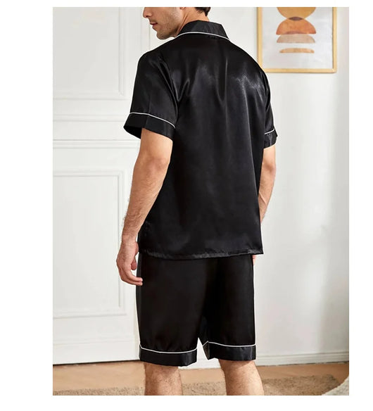 Pijama de Satén Mate Tipo Traje Fresco y Transpirable para Casa - Image 7
