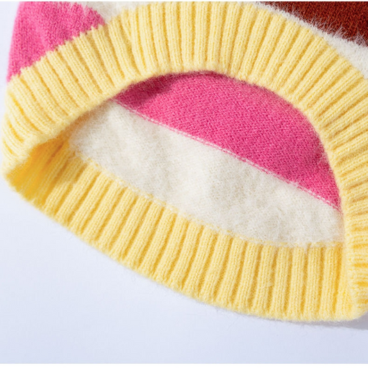 Suéter Cálido para Perro Mediano - Diseño Arcoíris con Rayas de Manzana para Otoño e Invierno - Image 22