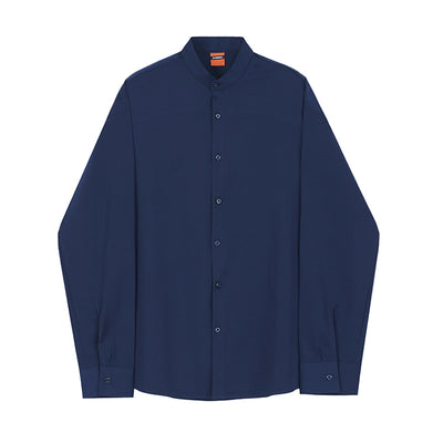 Camisa Coreana Cuello de Pie Manga Larga para Hombre - Image 4
