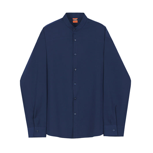 Camisa Coreana Cuello de Pie Manga Larga para Hombre - Image 4