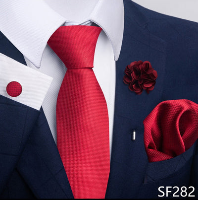 Combo Corbata, Traje y Pañuelo de Bolsillo para Hombre - Juego 8 - Image 121