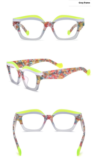 Gafas Cat Eye con Bordes Gruesos Bicolor - Image 14
