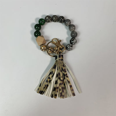 Set de Accesorios de Lana: Pulsera, Bolsa y Llavero Tejidos - Image 6