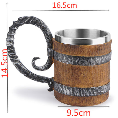 Vaso Térmico de Barril de Madera con Forro de Acero Inoxidable - Image 6