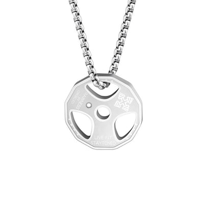 Dije Pesa de Fitness Hip Hop en Acero Titanio - Collar Deportivo Urbano - Image 6