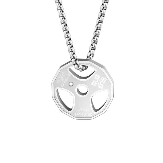 Dije Pesa de Fitness Hip Hop en Acero Titanio - Collar Deportivo Urbano - Image 6