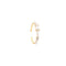 All-match Simple Pearl Zircon Adjustable Ring Gold
