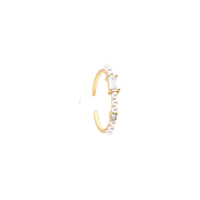 Anillo Ajustable de Perla y Circonia - Diseño Versátil - Image 3