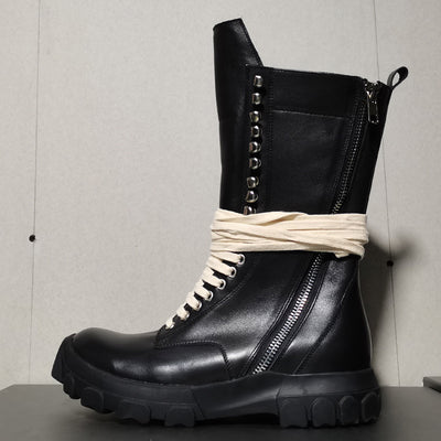 Botas Casuales para Hombre en Cuero Genuino con Doble Cierre - Image 7
