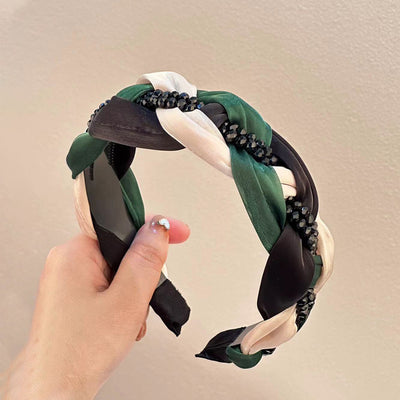 Diadema Retorcida con Perlas - Accesorio Tejido a Mano - Image 8