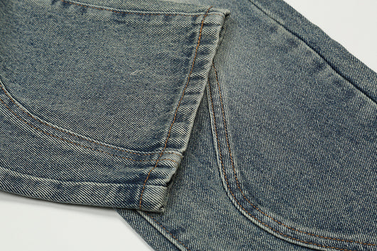 Jeans Rectos Sueltos con Ondas y Doble Cierre Lateral - Image 5