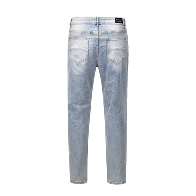 Jeans Slim Fit de Moda con Cierre Cremallera Decorativo - Image 9