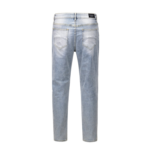 Jeans Slim Fit de Moda con Cierre Cremallera Decorativo - Image 9