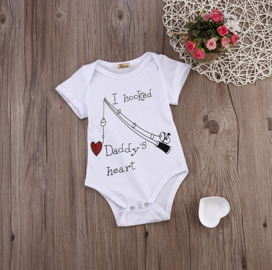 Pijama Enterizo Unisex para Bebé - Diseño 'Robé el Corazón de Papá'