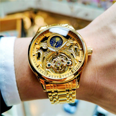 Reloj Mecánico Automático para Hombre con Esfera Luminiscente y Diseño Calado - Image 13