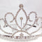 Corona de Novia Coreana con Cadena de Diamantes - Tiara Clásica para Boda