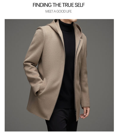 Abrigo de Lana Reversible con Capucha para Hombre - Invierno Premium - Image 21
