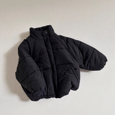 Cardigan Corto Acolchado Estilo Coreano para Niños y Niñas - Cuello Alto Moda Otoño Invierno - Image 13