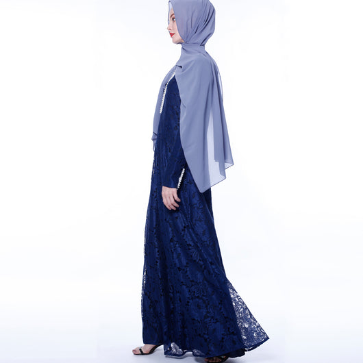 Vestido Musulmán de Encaje para Mujer - Fresco y Elegante para Verano - Image 9