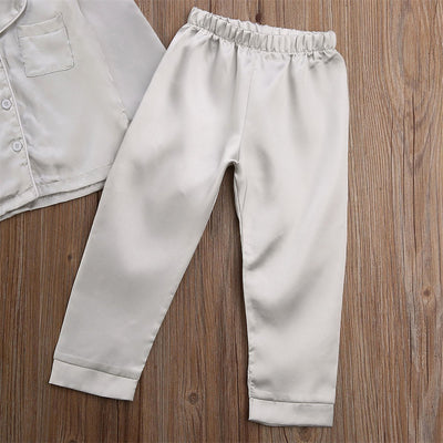 Bata Infantil de Color Liso - Conjunto Casual y Elegante - Image 3