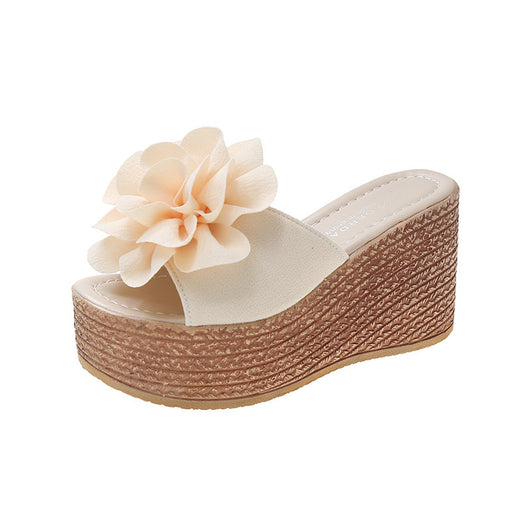 Sandalias Cuña Verano Plataforma Floral Punta Abierta para Mujer - Image 7