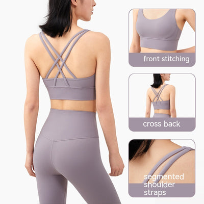 Conjunto Deportivo Mujer con Espalda Cruzada - Leggings y Top Yoga - Image 19