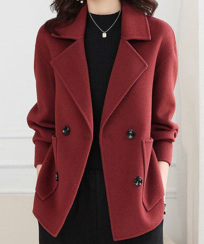 Abrigo de Lana Grueso Casual Corto - Estilo Mamá Versátil - Image 15