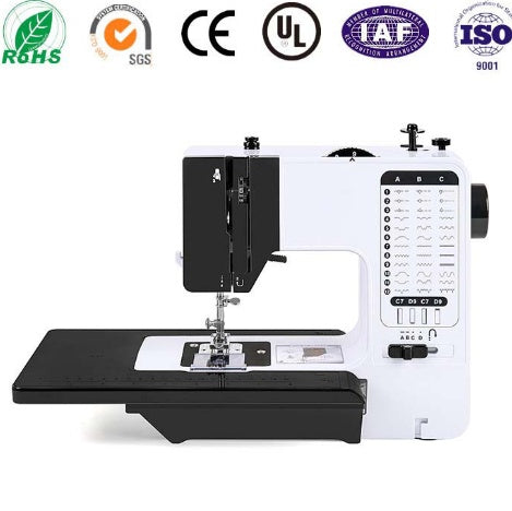 Máquina de Coser Eléctrica Multifuncional con Tablero Extensible