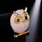 Owl brooch with glasses Gold