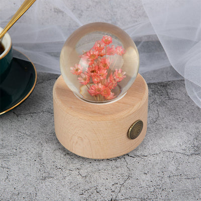 Caja de Música con Flores Preservadas y Bola de Cristal - Image 5