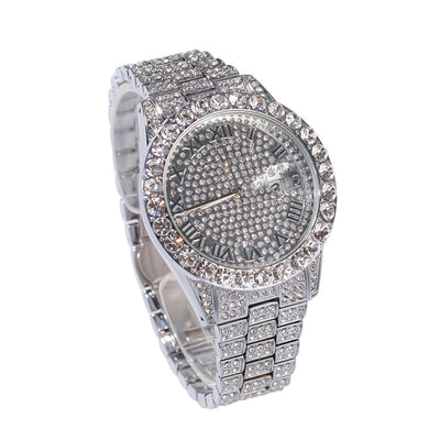 Reloj de Cuarzo Resistente al Agua con Diamantes Completos - Image 7