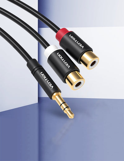 Cable de Audio 3.5mm con Conectores Giratorios Doble Lotus - Image 17