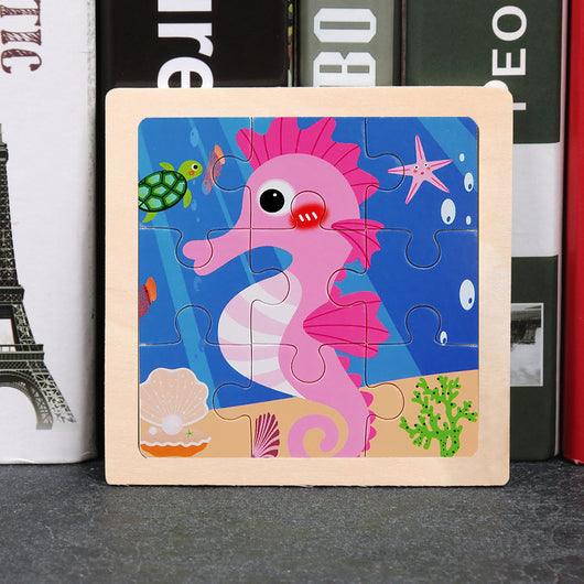 Puzzle de Madera 3D Animales Infantil 9 Piezas con Diseño de Dibujos Animados - Image 39