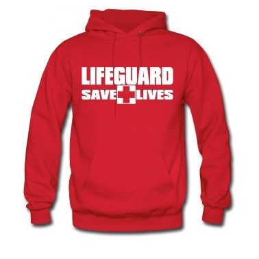 Sudadera Hoodie Salvavidas con Estampado Lateral Rojo - Image 2