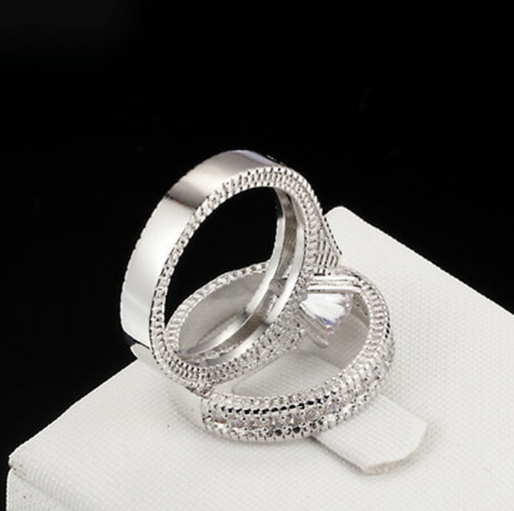 Anillos de Compromiso con Diamantes - Juegos de Joyas Europeos y Americanos