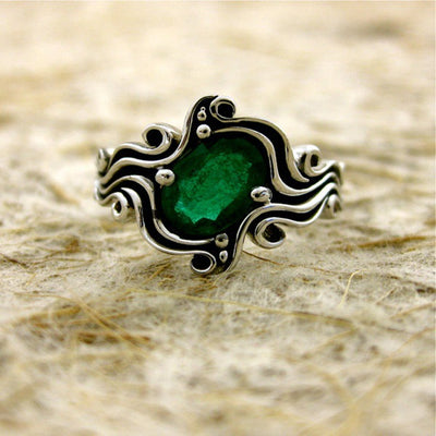 Anillo de Compromiso Esmeralda Verde - Joya Premium para Bodas - Image 5