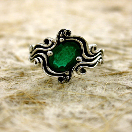 Anillo de Compromiso Esmeralda Verde - Joya Premium para Bodas - Image 5