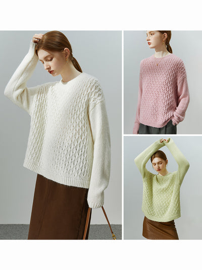 Suéter Tejido Retorcido para Invierno - Pullover de Punto Mujer - Image 6