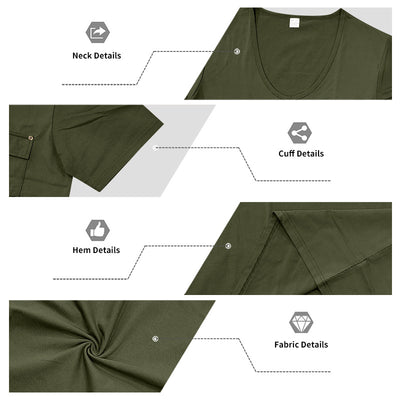 Playera Holgada Casual para Hombre con Cuello Amplio y Mangas Cortas - Image 39