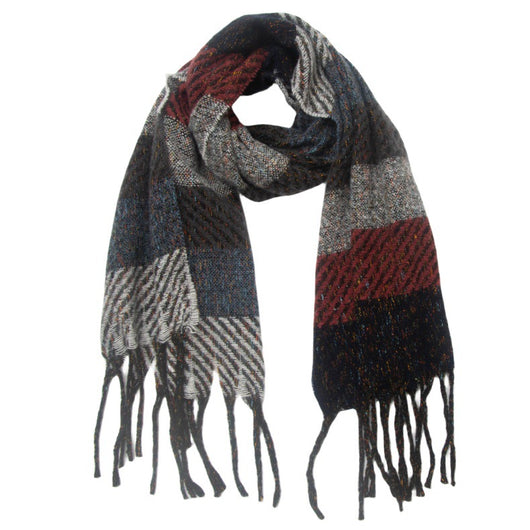 Bufanda Unisex a Rayas con Borlas - Cuello Cálido Europeo y Americano - Image 11