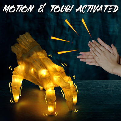 Mano Zombie Luminosa Animada con Sensor de Movimiento y Sonido Espeluznante - Image 4