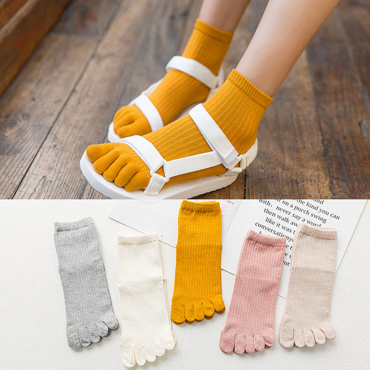 Calcetines de Algodón con Dedos Separados - Altura Media para Mujer - Image 27